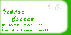 viktor csicso business card